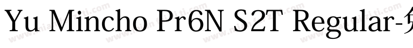 Yu Mincho Pr6N S2T Regular字体转换